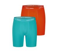 Happy Shorts Herren Retro Boxer Neon Long 2-Pack Retroshorts, Vintage Boxer, L