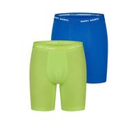 Happy Shorts Herren Retro Boxer Neon Long 2-Pack Retroshorts, Vintage Boxer, XL