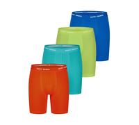 Happy Shorts Herren Retro Boxer Neon Long 4-Pack Retroshorts, Vintage Boxer, L