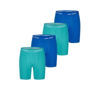 Happy Shorts Herren Retro Boxer Neon Long 4-Pack Retroshorts, Vintage Boxer, M