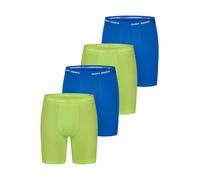 Happy Shorts Herren Retro Boxer Neon Long 4-Pack Retroshorts, Vintage Boxer, XL