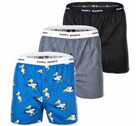 Happy Shorts 3er Pack Herren american Boxer Boxershorts Webboxer Farbwahl S-XXL, Grösse:XL, Farbe:Set 2