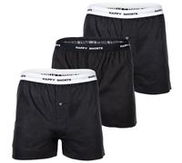 Happy Shorts 3er Pack Herren American Boxer Boxershorts Webboxer Farbwahl S-XXL, Grösse:XL, Farbe:Set 1