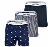 Happy Shorts Herren Web-Boxershorts, 3er Pack - American Boxershorts, Baumwolle Bird XL