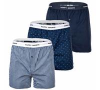 Happy Shorts 3er Pack Herren American Boxer Boxershorts Webboxer Farbwahl S-XXL, Grösse:XL, Farbe:Set 4