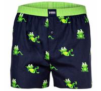 Webboxer HAPPY SHORTS "Web-Boxershorts 1er Pack", Herren, Gr. L, bunt (frog), Obermaterial: 100% Baumwolle CO., Unterhosen (42033324-L) frog