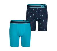 HAPPY SHORTS Langer Boxer Herren blau, XXL