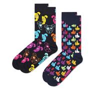 Happy Socks Unisex 2-pack Classic Dog, Mehrfarbig, 41-46 EU