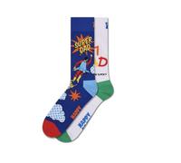Happy Socks 2-Pack Flying Super Dad & No1 Dad Socks (DE/NL/SE/PL, Numerisch, 41, 46, Regular, Regular, Mehrfarbig)