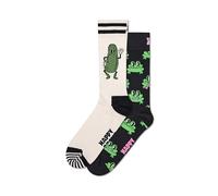 Happy Socks 2-Pack Frog/Pickles 2er Pack Frosch Gurken Socke (DE/NL/SE/PL, Numerisch, 36, 40, Regular, Regular, Mehrfarbig)