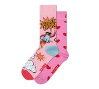 Happy Socks 2-Pack Super Mom & Hearts Socks (DE/NL/SE/PL, Numerisch, 41, 46, Regular, Regular, MEHRFARBIG)