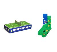 Happy Socks 2er-Pack nachhaltige Crew-Socken - Tennisplatz-Geschenkset - Schläger und Ball für Männer und Frauen - Größe 36-40