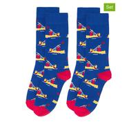 Happy Socks 2er-Set: Socken in Blau - Größe 36-40 | Herrensocken
