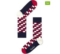 Happy Socks 2er-Set: Socken in Bunt - Größe 36-40 | Herrensocken