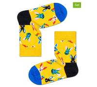 Happy Socks 2er-Set: Socken in Gelb - Größe 24-26 | Babysocken Strumpfhosen