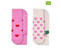Happy Socks 2er-Set: Socken in Pink - Größe 24-26 | Babysocken Strumpfhosen