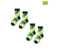 Happy Socks 2er-Set: Socken "Peekaboo" in Grün - Größe 33-35 | Babysocken Strumpfhosen