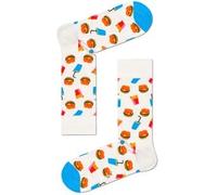 Happy socks 2P Hamburger Sock Weiß Muster Baumwolle Gr 41/46