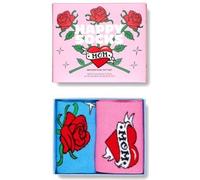 Happy socks 2P Mom Gift Box Rosa Muster Gr 36/40 Damen