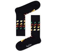 Happy socks 2P Pizza Invaders Sock Schwarz gemustert Baumwolle Gr 36/40
