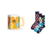 Happy Socks 3-Pack Beer Glass Gift Set Baumwolle Socken Unisex Marine 36-40