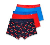 Happy Socks Herren Boxershorts, 3er Pack - Trunks, Cotton Stretch, uni/gemustert Cherry XL