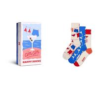 Happy Socks 3er Pack Unisex Socken - Geschenkbox, gemischte Farben Cin Cin 36-40