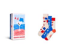 Happy Socks 3er Pack Unisex Socken - Geschenkbox, gemischte Farben Cin Cin 36-40