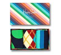 Happy Socks 3-Pack Classics Socks Set, farbenfrohe und fröhliche, Socken für Männer und Frauen, Mehrfarbig (36-40)