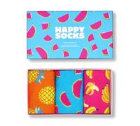 Happy Socks 3-Pack Fruity Mix Socks Gift Set, bunte Socken aus Baumwolle mit lustigen Motiven