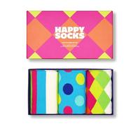 Happy Socks 3-Pack Light Blue Mix Socks Gift Set, bunte Socken aus Baumwolle mit lustigen Motiven