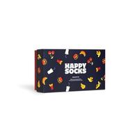 Happy Socks 3er Pack Burger Socken, lustige und bunte Banana und Cherry Baumwolle Socken für Damen und Herren
