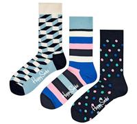 Happy Socks 3er Pack Sonderangebot Gemusterte Lustige Socken Geschenkbox Baumwolle für Damen & Herren, 41-46
