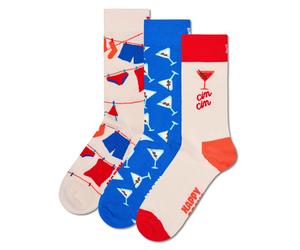 Happy Socks 3er Pack Unisex Socken - Geschenkbox, gemischte Farben Cin Cin 36-40