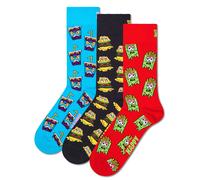 Happy Socks 3er Pack Unisex Socken - Geschenkbox, gemischte Farben Hangry Meal / 36-40 36-40 Mehrfarbig