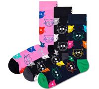 Happy Socks Mixed Cat Socks Gift Set 3-Pack Unisex Geschenk-Socken Mehrfarbig..., Gr. 36-40 EU