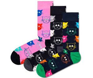 Happy Socks 3er Pack Unisex Socken - Geschenkbox, gemischte Farben Mixed Cat 2 / 41-46 41-46 Blau