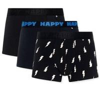 Happy Socks Herren Boxershorts Black and White 3er Pack L