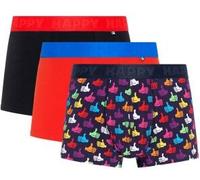 Happy Socks Pants mit elastischem Logo-Bund im 3er-Pack in Black, Größe XL