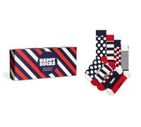 Happy Socks Classic Navy Socken dunkelblau/weiß/rot (4er-Pack) - 41-46