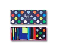 Happy Socks 4-Pack New Classic Socks Set, farbenfrohe und fröhliche, Socken für Männer und Frauen, Schwarz-Blau (36-40)