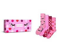 Happy Socks 4-Pack Pink Gift Set Baumwolle Socken Unisex Rosa 36-40