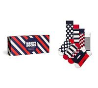 Happy Socks Classic Navy Socken dunkelblau/weiß/rot (4er-Pack) - 41-46