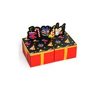 Happy Socks 4er pack lustige Weihnachtssocken - witzig Geschenkbox