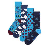 Happy Socks 4er Pack Unisex Socken - Geschenkbox, Classics, gemischte Farben Bike 36-40