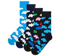 Happy Socks 4er Pack Unisex Socken - Geschenkbox, Classics, gemischte Farben Cloudy 36-40