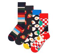 Happy Socks 4er Pack Unisex Socken - Geschenkbox, Classics, gemischte Farben Food / 41-46 41-46 Mehrfarbig