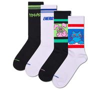 Happy Socks 4er Pack Unisex Socken - Geschenkbox, Classics, gemischte Farben Freaky Energy 36-40