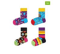 Happy Socks 4er-Set: Socken "Cats & Dogs" in Bunt - Größe 13-21 | Babysocken Strumpfhosen