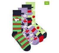 Happy Socks 4er-Set: Socken in Lila - Größe 41-46 | Herrensocken
